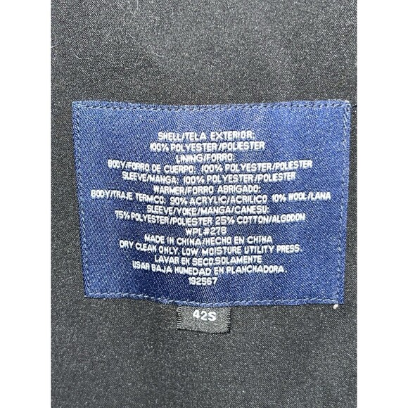 STAFFORD Men 42R Raincoat Travel Black Trenchcoat Jacket Removable Liner - Picture 10 of 15